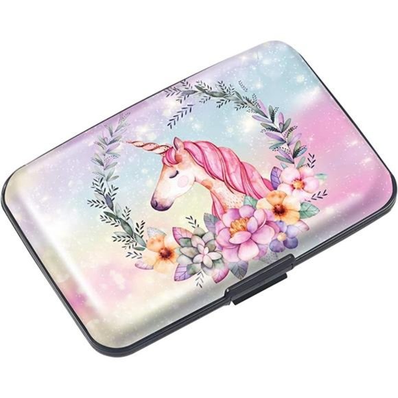 Mini Credit Card Holder, RFID Blocking Slim Hard Card Case ID Case Travel Wallet - Picture 2 of 7